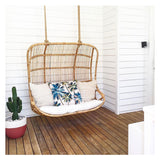 NNEDSZ Cushion Cover-With Piping-Palm Trees Natural-60cm x 60cm
