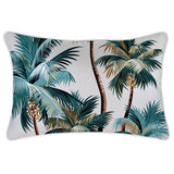 NNEDSZ Cushion Cover-With Piping-Palm Trees White-35cm x 50cm