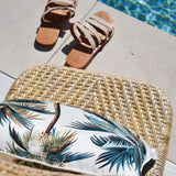 NNEDSZ Cushion Cover-With Piping-Palm Trees White-35cm x 50cm