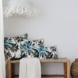 NNEDSZ Cushion Cover-Coastal Fringe Natural-Palm Trees White-45cm x 45cm
