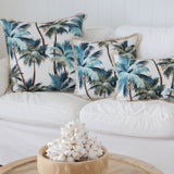 NNEDSZ Cushion Cover-Coastal Fringe Natural-Palm Trees White-45cm x 45cm