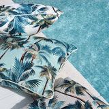 NNEDSZ Cushion Cover-With Piping-Palm Trees White-60cm x 60cm