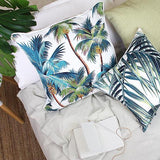 NNEDSZ Cushion Cover-With Piping-Palm Trees White-60cm x 60cm