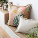 NNEDSZ Cushion Cover-Coastal Fringe Natural-Solid Natural-35cm x 50cm