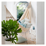 NNEDSZ Cushion Cover-Coastal Fringe Natural-Solid Natural-45cm x 45cm