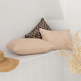 NNEDSZ Cushion Cover-With Black Piping-Jungle Peach-45cm x 45cm