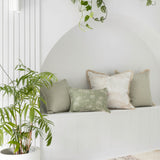 NNEDSZ Cushion Cover-With Piping-Postcards Sage-35cm x 50cm