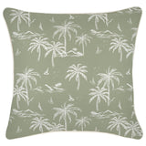 NNEDSZ Cushion Cover-With Piping-Postcards Sage-45cm x 45cm