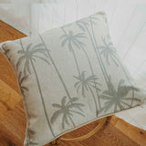 NNEDSZ Cushion Cover-With Piping-Tall-Palms-Smoke-45cm x 45cm