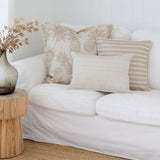 NNEDSZ Cushion Cover-With Piping-Hampton Stripe Beige-45cm x 45cm