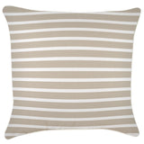 NNEDSZ Cushion Cover-With Piping-Hampton Stripe Beige-60cm x 60cm