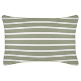 NNEDSZ Cushion Cover-With Piping-Hampton Stripe Sage-35cm x 50cm