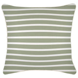 NNEDSZ Cushion Cover-With Piping-Hampton Stripe Sage-45cm x 45cm