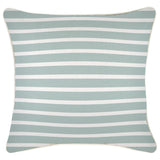 NNEDSZ Cushion Cover-With Piping-Hampton Stripe Seafoam-45cm x 45cm