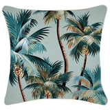 NNEDSZ Cushion Cover-With Piping-Palm Trees Seafoam-45cm x 45cm