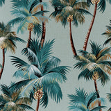 NNEDSZ Cushion Cover-With Piping-Palm Trees Seafoam-45cm x 45cm