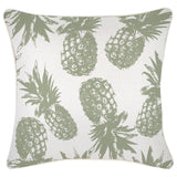 NNEDSZ Cushion Cover-With Piping-Pineapples Sage-45cm x 45cm