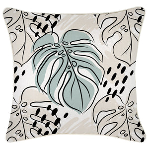 NNEDSZ Cushion Cover-With Piping-Rainforest Seafoam-45cm x 45cm