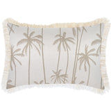 NNEDSZ Cushion Cover-Coastal Fringe-Tall-Palms-Beige-35cm x 50cm