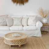 NNEDSZ Cushion Cover-Coastal Fringe-Tall-Palms-Beige-45cm x 45cm