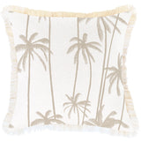 NNEDSZ Cushion Cover-Coastal Fringe-Tall-Palms-Beige-45cm x 45cm