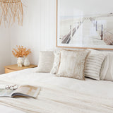 NNEDSZ Cushion Cover-Coastal Fringe-Tall-Palms-Beige-60cm x 60cm