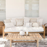 NNEDSZ Cushion Cover-Coastal Fringe-Tall-Palms-Beige-60cm x 60cm