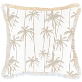 NNEDSZ Cushion Cover-Coastal Fringe-Tall-Palms-Beige-60cm x 60cm