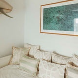 NNEDSZ Cushion Cover-Coastal Fringe-Tall-Palms-Mint-45cm x 45cm