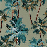 NNEDSZ Cushion Cover-Coastal Fringe-Palm Trees Sage-60cm x 60cm