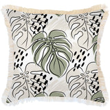 NNEDSZ Cushion Cover-Coastal Fringe-Rainforest Sage-60cm x 60cm