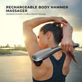 NNEDSZ Rechargeable Body Hammer Massager - Handheld Portable Cordless Electric Massage