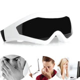 NNEDSZ Rechargeable Eye Care Massager - Remote Music Pressure Vibration Heat