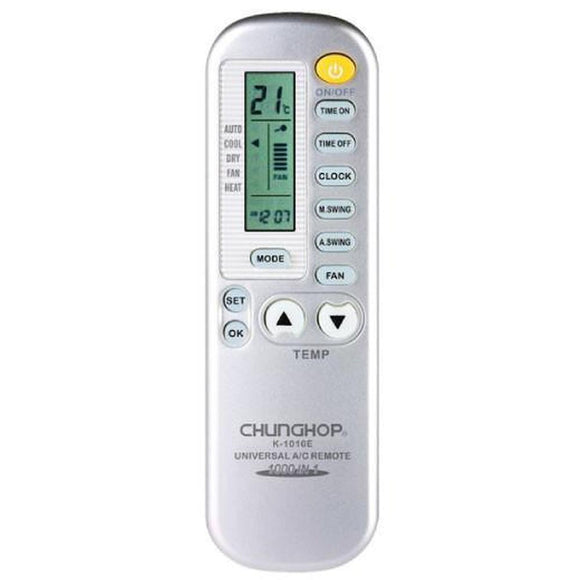 NNEDSZ Universal Aircon Remote Replacement Silver - AC Air Conditioner Control 1 in 1000 Brands