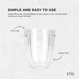 NNEDSZ For NutriSmall Short Little 18 Oz Cup - For 600W + 900W Model Replacement