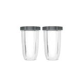 NNEDSZ For Nutribullet 2 Tall Cups + 2 Stay Fresh Lid For All Nutri 600 and 900 Models