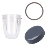 NNEDSZ For Nutribullet Short Cup + Stay Fresh Lid + Grey Seal - For 900 and 600 Models