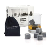 NNEDSZ Whiskey Stones Ice Melts - 9 Reusable Natural Marble Chilling Scotch Rocks Cubes