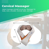 NNEDSZ Cervical Massager - Neck Shoulders Back - Heat Knead Shiatsu Massage - Car Home