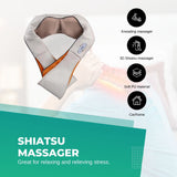 NNEDSZ Cervical Massager - Neck Shoulders Back - Heat Knead Shiatsu Massage - Car Home