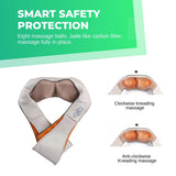 NNEDSZ Cervical Massager - Neck Shoulders Back - Heat Knead Shiatsu Massage - Car Home