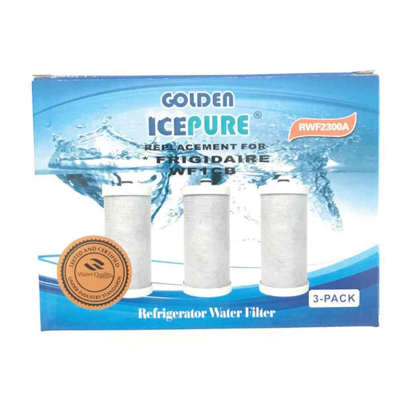 NNEDSZ 3 Pack Fridge Water Filter Cartridges RWF2300A RFC2300A For Frigidaire WF1CB Kenmore