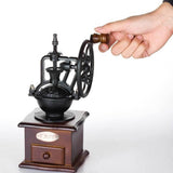 NNEDSZ Coffee Bean Grinder - Vintage Retro Manual Wood Hand Wheel Nut Mill