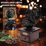 NNEDSZ Coffee Bean Grinder - Vintage Retro Manual Wood Hand Wheel Nut Mill