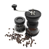 NNEDSZ Coffee Bean Grinder - Manual Hand Stainless Ceramic Burr Core Glass Jar Nut Mill