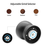 NNEDSZ Coffee Bean Grinder - Manual Hand Stainless Ceramic Burr Core Glass Jar Nut Mill