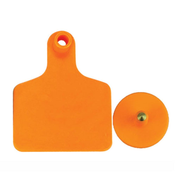 NNEDSZ 100x Cattle Ear Tags 5x4cm Set - Small Orange Blank Sheep Pig Livestock Label