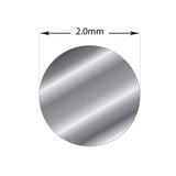 NNEDSZ 20cm Sterling Silver 2mm - Soft Round Wire Rod 12 Gauge Jewellery Craft