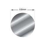 NNEDSZ 20cm Sterling Silver 0.8mm - Soft Round Wire Rod 20 Gauge Jewellery Bead