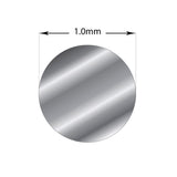 NNEDSZ 20cm Sterling Silver 1mm - Soft Round Wire Rod 18 Gauge Jewellery Bead
